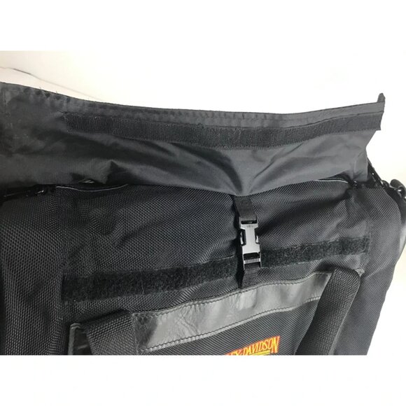 Harley Davidson Unisex Adult Black Pockets Adjustable Double Strap Duffle Bag - Picture 7 of 11